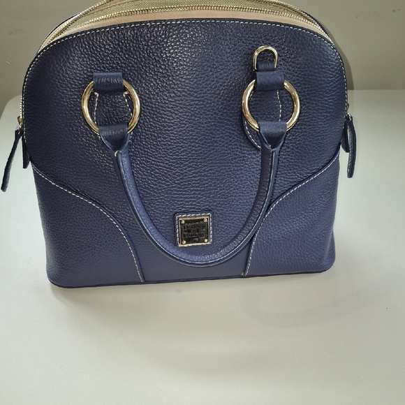 Dooney & Bourke Blue Leather Satchel - Picture 15 of 16